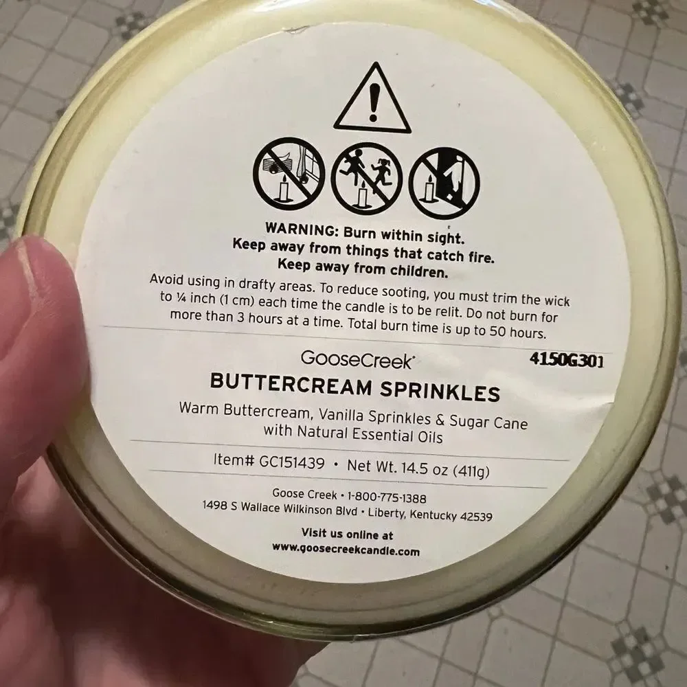 Goose Creek Buttercream Sprinkles 3 Wick Candle 14.5oz